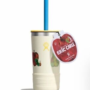 Hydro Flask Eric Carle Tumbler "Fruits" - Cream with Blue Straw